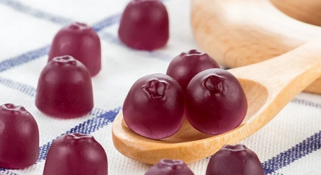 WANT WANT Bonbons gélifiés QQ (saveur myrtille) 70 g