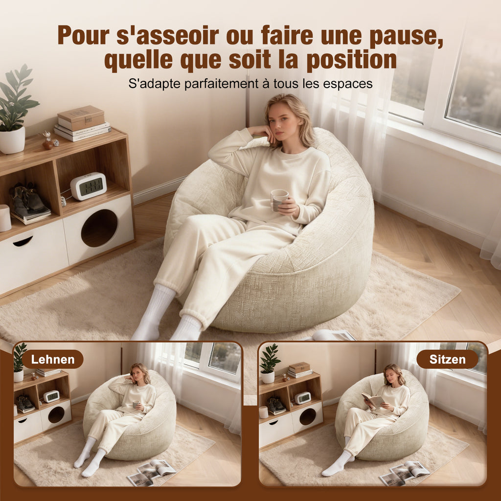 GTIMEX Fauteuil, Canapé Gamer avec Repose-pieds, 97 x 93 x 77 cm, Capacité de charge statique : 135 kg, Doux et résistant, avec garnissage en mousse à mémoire de forme granulaire