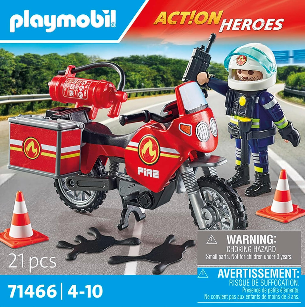 PLAYMOBIL Set Pompiers et Moto
