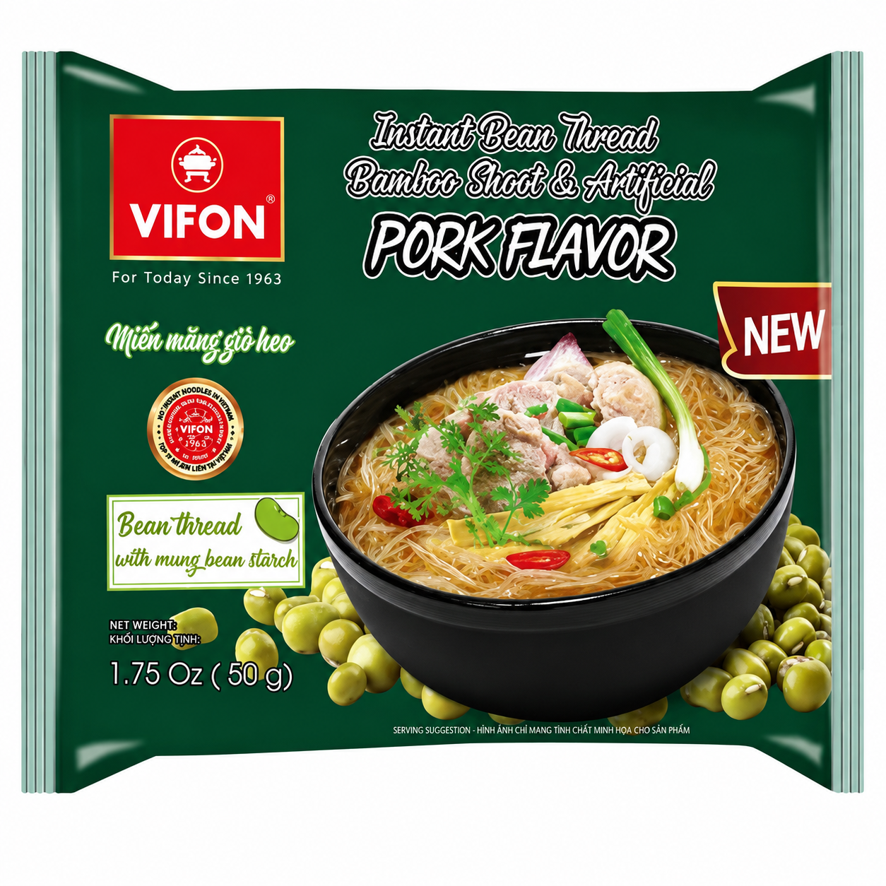 VIFON Vermicelles Instantanés Saveur Bambou & Porc 50g