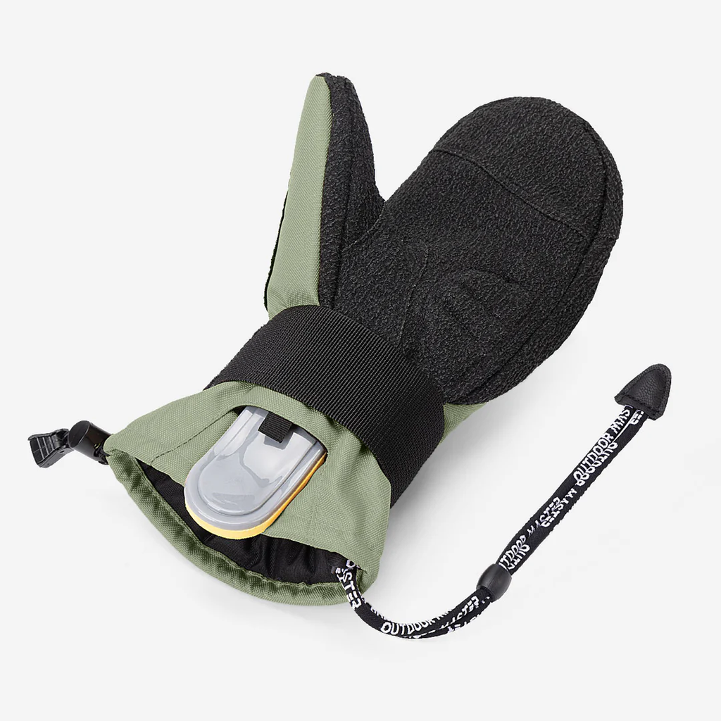 OutdoorMaster Moufles de ski imperméables 3M et Kevlar pour adultes hommes et femmes gris taille L