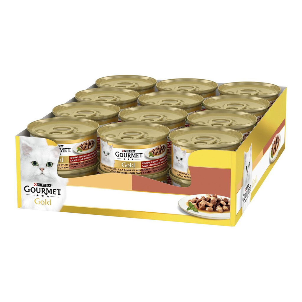 Gourmet Gold Aliment humide pour chat Canard et dinde 24 x 85 g