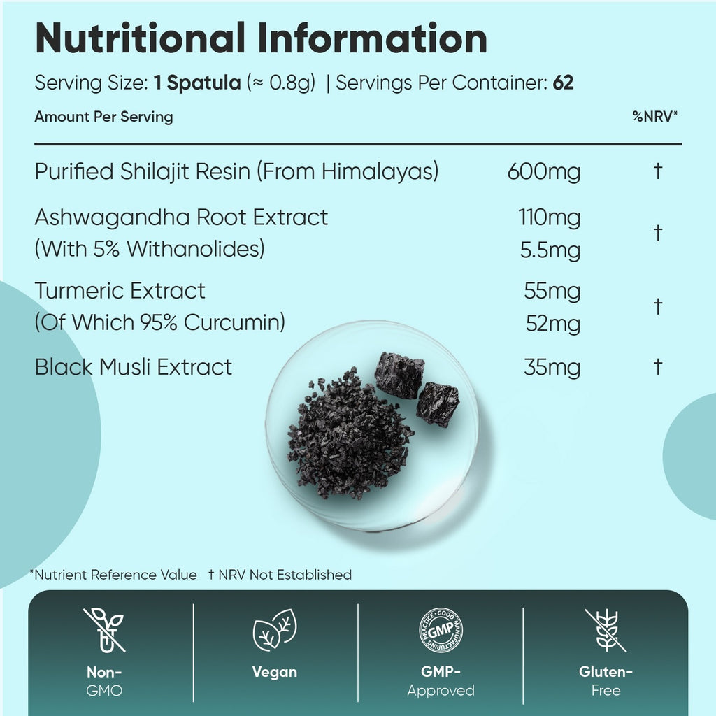 WeightWorld Résine de Shilajit Pure 50 g – 88 % d'Acide Fulvique