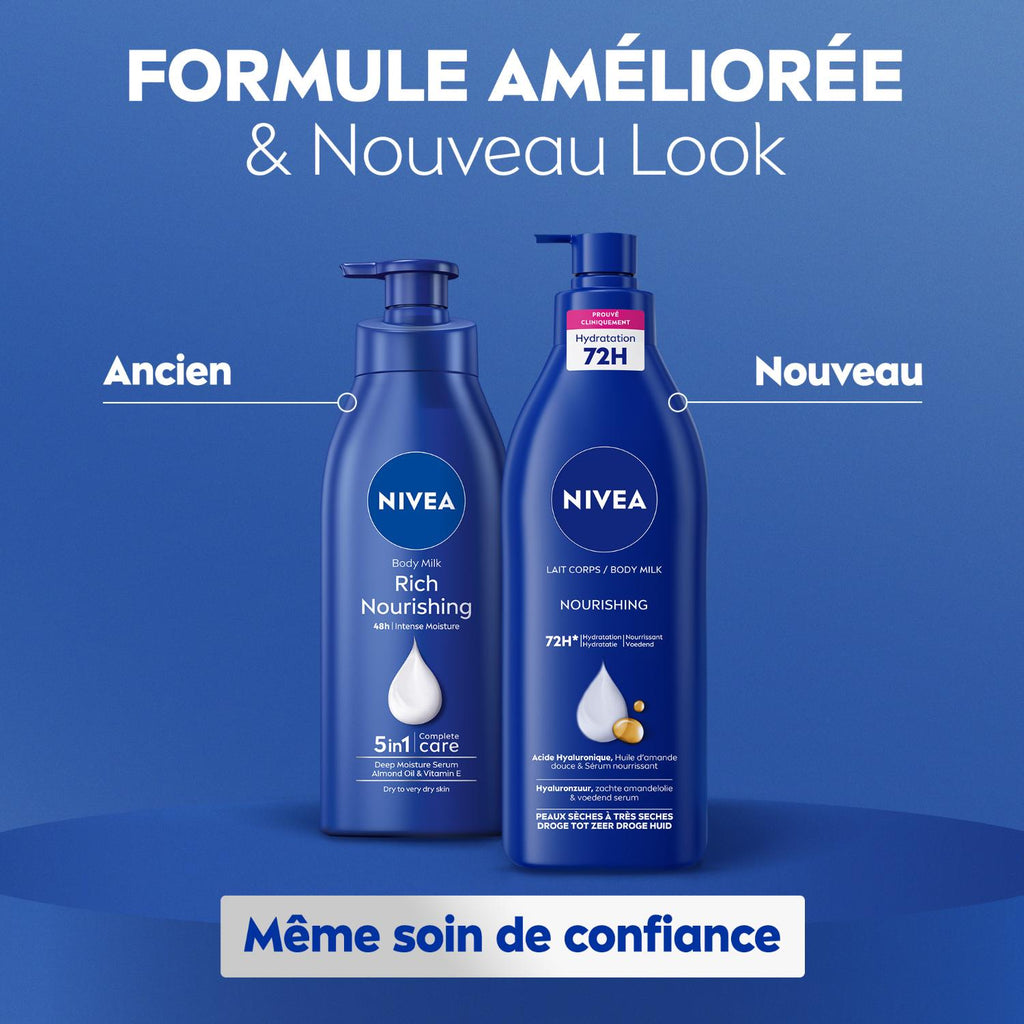 Nivea Lait Corps Crème Nourrissant Peaux Très Sèches 625 ml