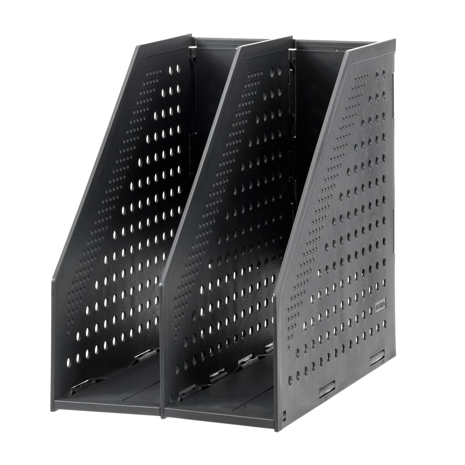 Deli Organisateur de dossiers à trois volets, rangement de bureau, gris foncé, 1 unité