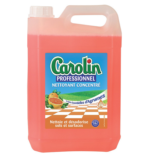 CAROLIN Nettoyant multi-usages concentré professionnel aux huiles essentielles d'agrumes 5 L