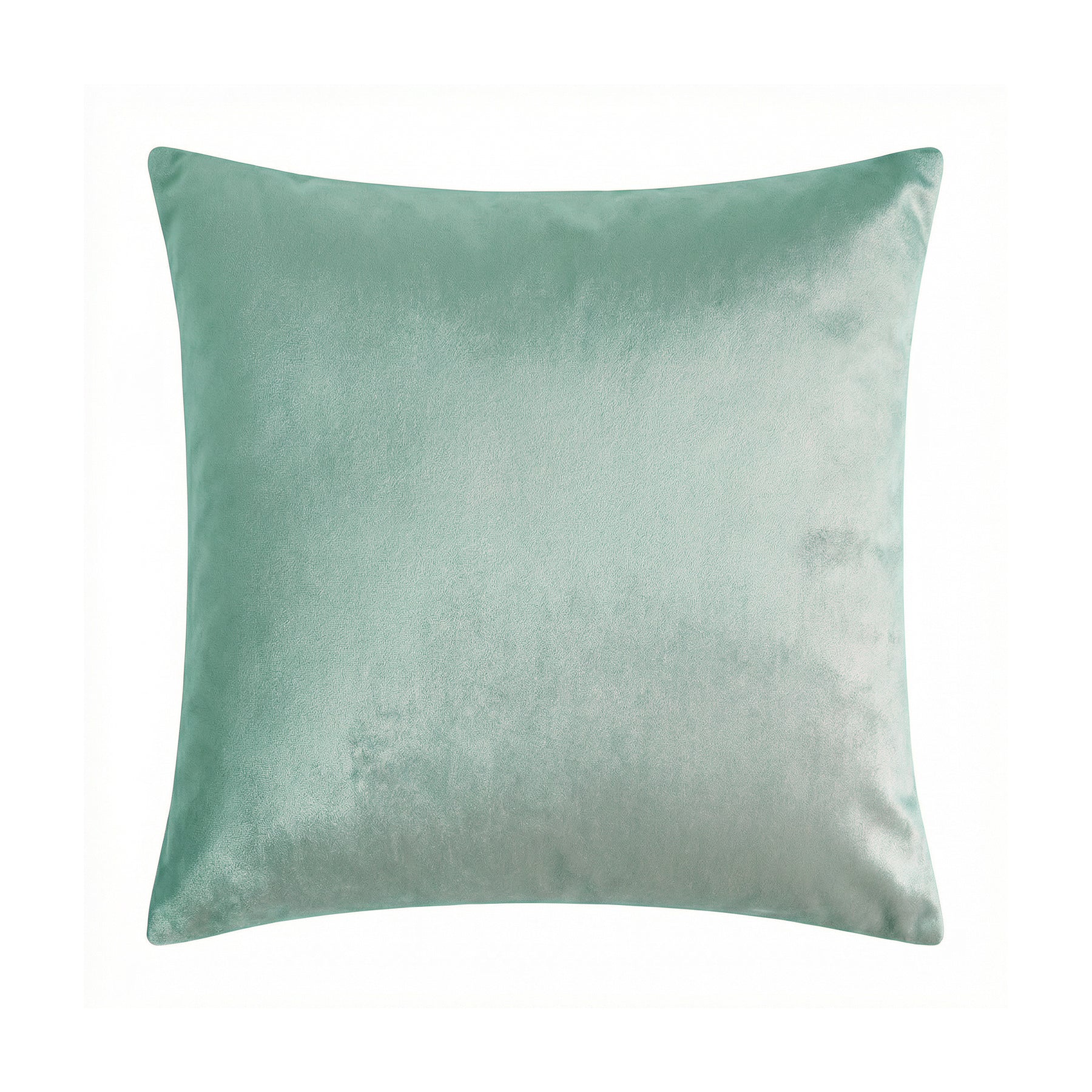 Deconovo Housse de coussin en velours néerlandais, coloris vert clair, 45 x 45 cm, 1 pièce
