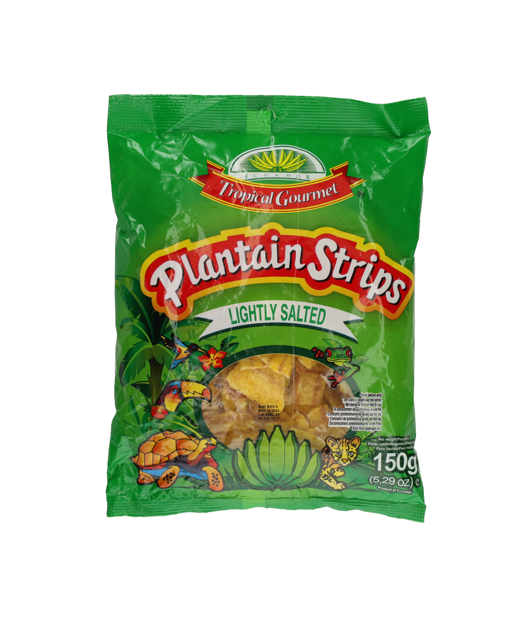 TROPICAL GOURMET Chips de plantain légèrement salées - 150 g