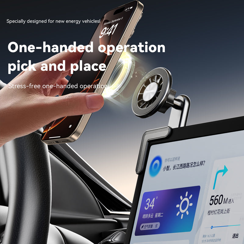 PAVAREAL CH73 Support de voiture magnétique puissant pour écran de véhicule à énergie nouvelle Noir