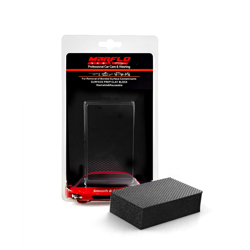 Marflo Bloc d’argile professionnel pour nettoyage en profondeur de voiture avec éponge
