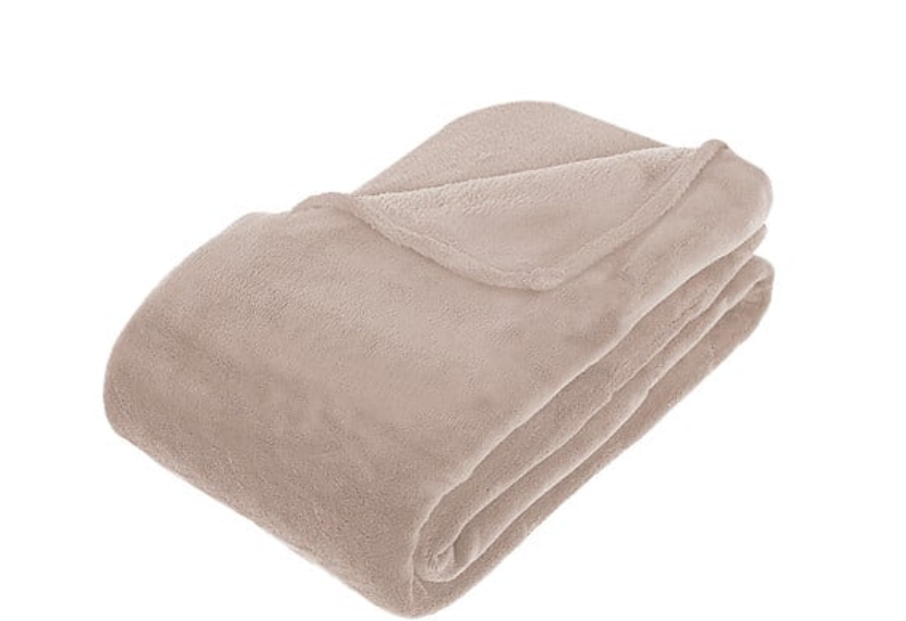 Atmosphera Plaid micropeluche Lin 130 x 180 cm