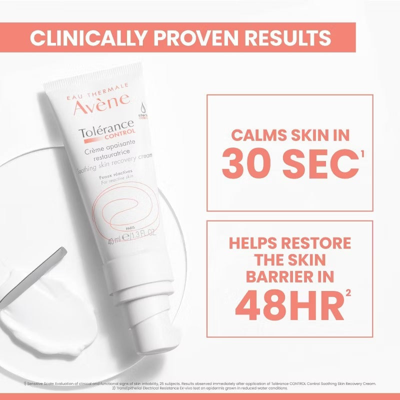 AVÈNE Tolérance Control Crème Apaisante Réparatrice (Peaux Réactives Normales à Mixtes) 40ml