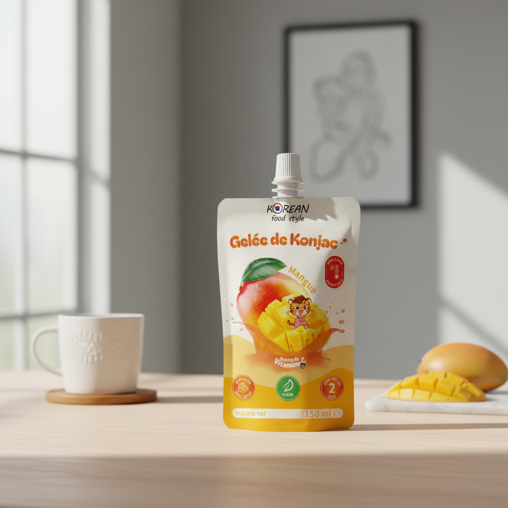 KOREAN FOOD STYLE Boisson à la gelée de konjac saveur mangue 150 ml
