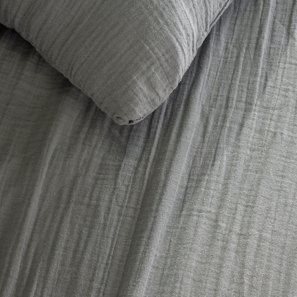 TODAY Couvre-lit taille Queen en gaze de coton acier