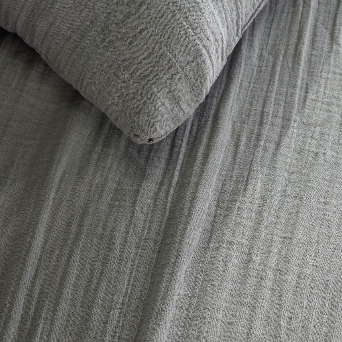 TODAY Couvre-lit taille Queen en gaze de coton acier