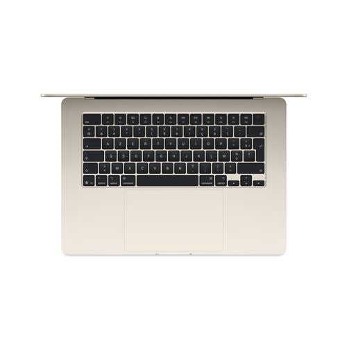 Apple MacBook Air 15 pouces (M4, CPU 10 cœurs / GPU 10 cœurs) 16 Go RAM, 256 Go SSD - Lumière stellaire, AZERTY