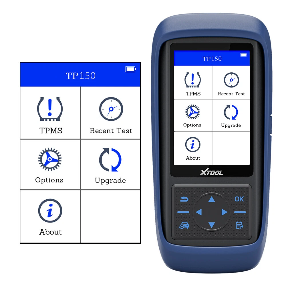 XTOOL TP150 Outil de programmation TPMS, de réapprentissage/réinitialisation/activation TPMS (315/433 MHz), programmateur de capteur de pression des pneus