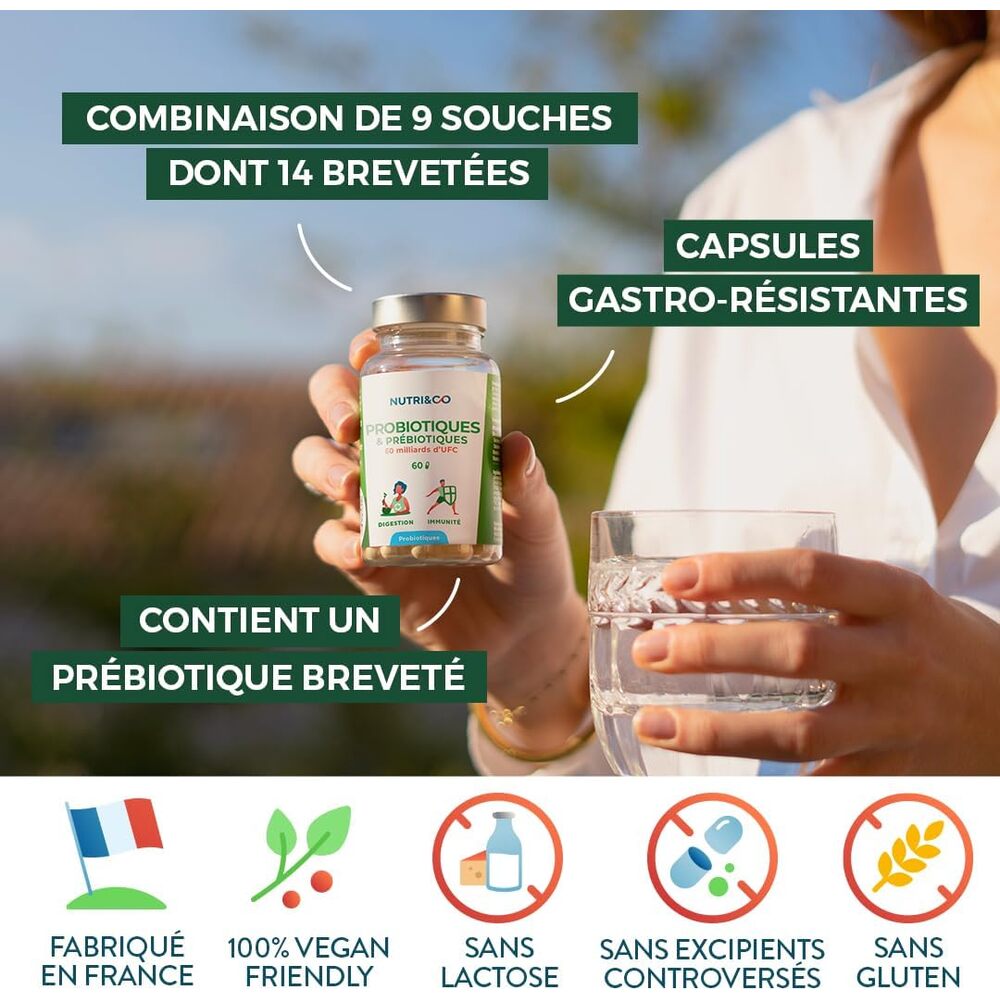 Nutri&Co Probiotiques & Prébiotiques - 60 gélules