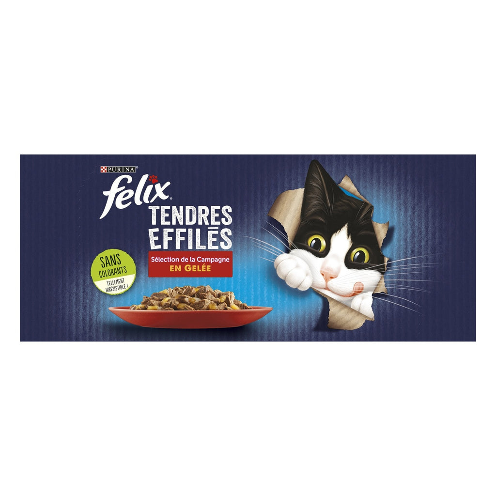 Felix Filet tendre en gelée Sélection du terroir Nourriture humide complète pour chat, 12 x 85 g