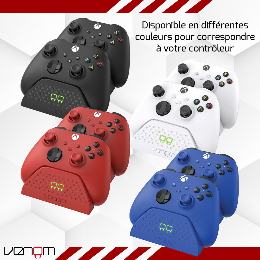 Venom Double station de chargement avec 2 batteries rechargeables - Noir - Xbox Series/Xbox One