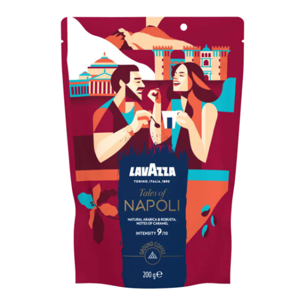 LAVAZZA Café moulu Tales of Napoli intensité 9 200g