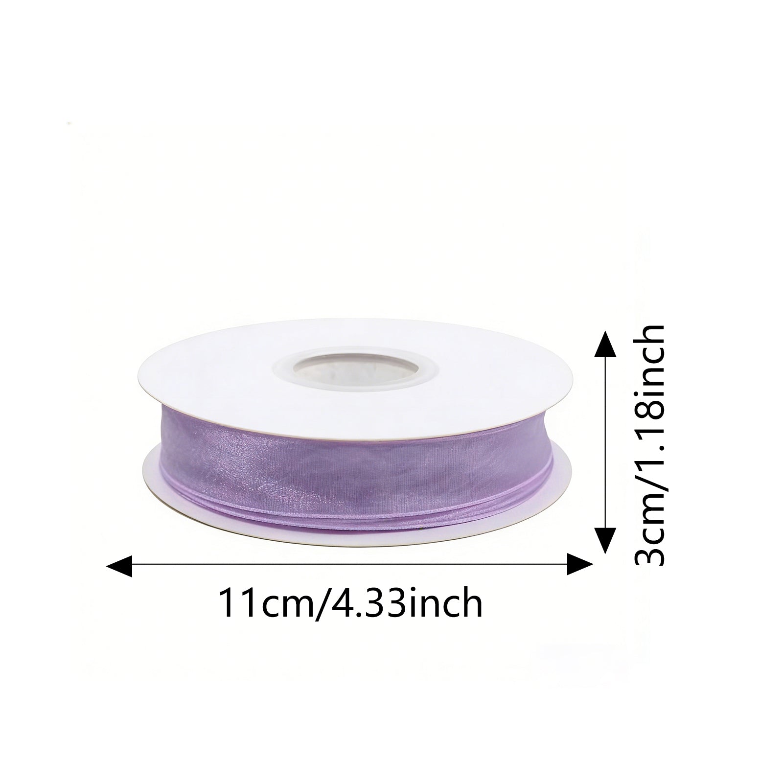 JU7CER Lot de 2 Pièces Princesse Neige Set de Rubans Queue de Poisson en Tulle 2,5 cm x 18 m Style Noeud Tulle Ondulé Ruban en Soie Unie Matériau d'Emballage Floral Ruban