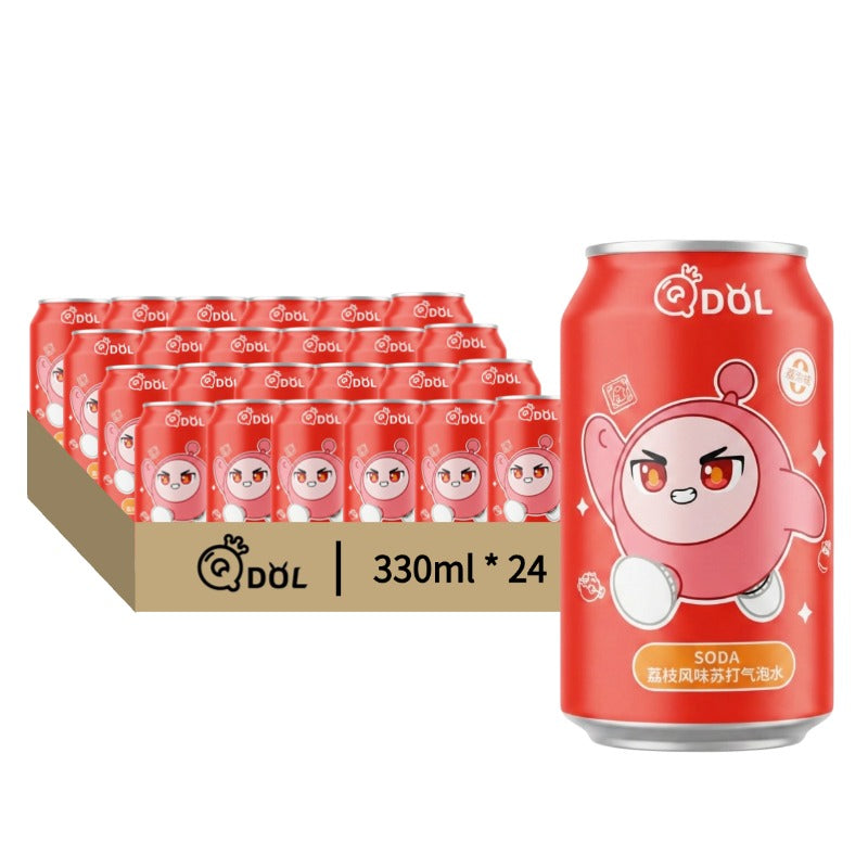 QDOL Boisson pétillante saveur litchi 330 ml *24