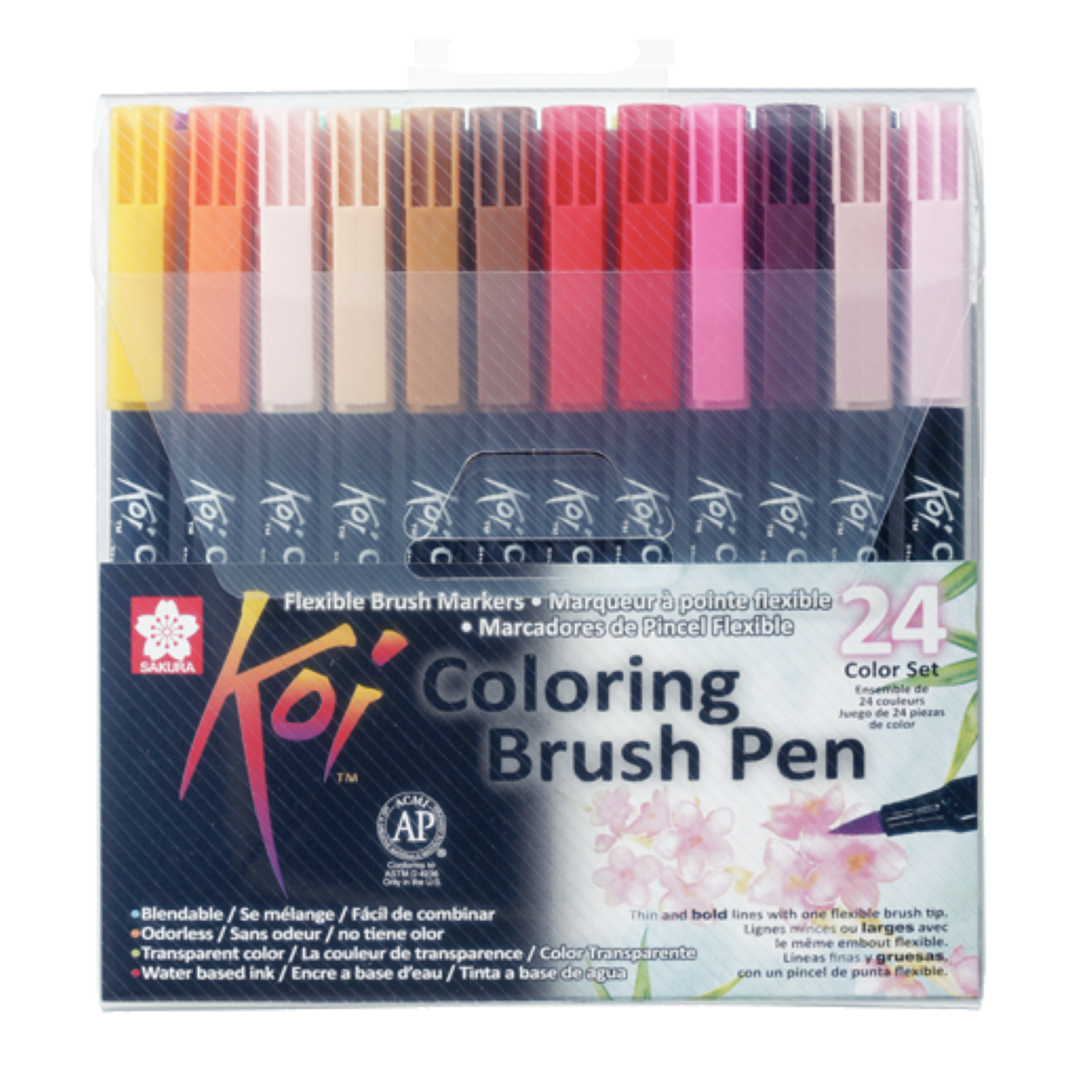 Set de marqueurs à pointe pinceau SAKURA Koi | 24 couleurs