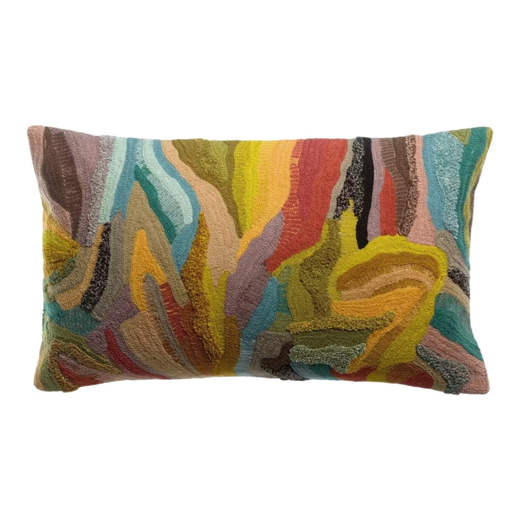 Vivaraise BETTY Housse de coussin brodée MINERAL