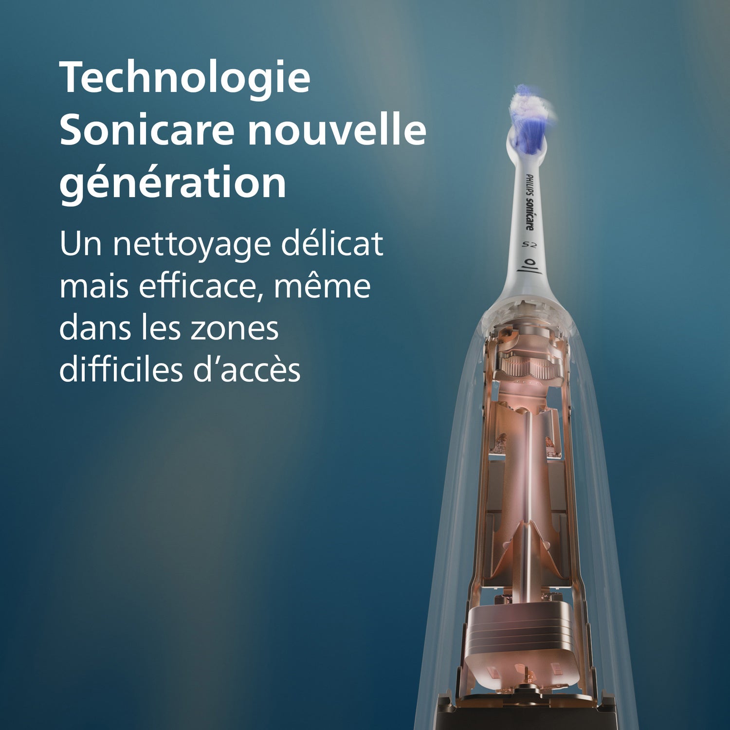 Philips Sonicare Series 5300 HX7108/02 Brosse à dents électrique - technologie sonique nouvelle génération, capteur de pression, 2 intensités, étui de voyage, autonomie 21 jours - Blanc
