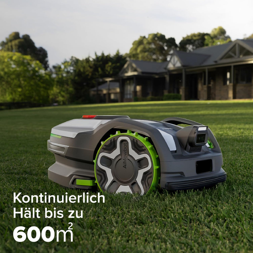 greenworks AI Mowbot C6 Robot-tondeuse sans fil périphérique, Max. 600 m², Navigation RTK, Cartographie automatique, Bordure virtuelle, Contrôle multi-zones, Extrêmement silencieux