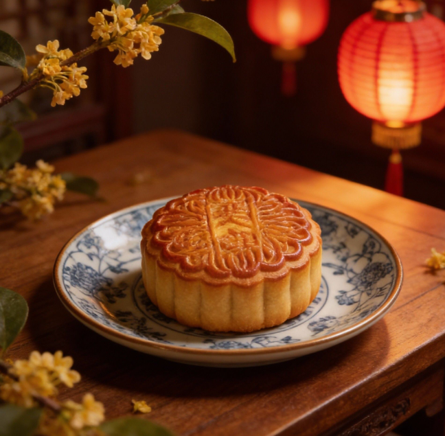 Riwei Gâteaux de lune de Hong Kong (Double jaune d'œuf et pâte de lotus blanc) 720 g (4 pièces)