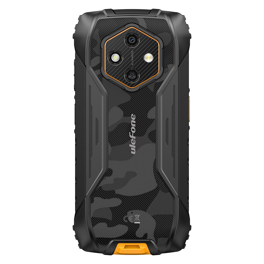 Ulefone RugKing 4 Pro Téléphone Rugged Orange, 16 Go + 256 Go Batterie 10200 mAh Écran 6,56" 120 Hz Double SIM, NFC