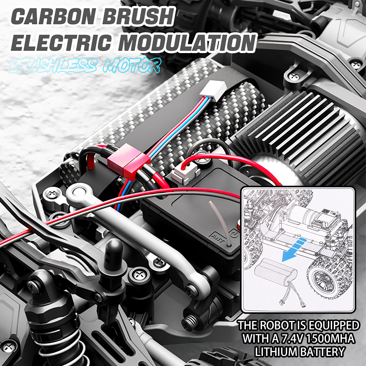 Voiture RC Tout-Terrain pour Adultes à l'Échelle 1:18 – Camion RC Tout-Terrain 4x4 Haute Vitesse 40+ km/h avec 1 Batterie Rechargeable, Véhicule Jouet Électrique 2,4 GHz pour Adolescents et Âge 14+.