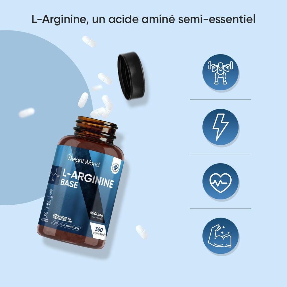 WeightWorld L-arginine 4000 mg 360 comprimés