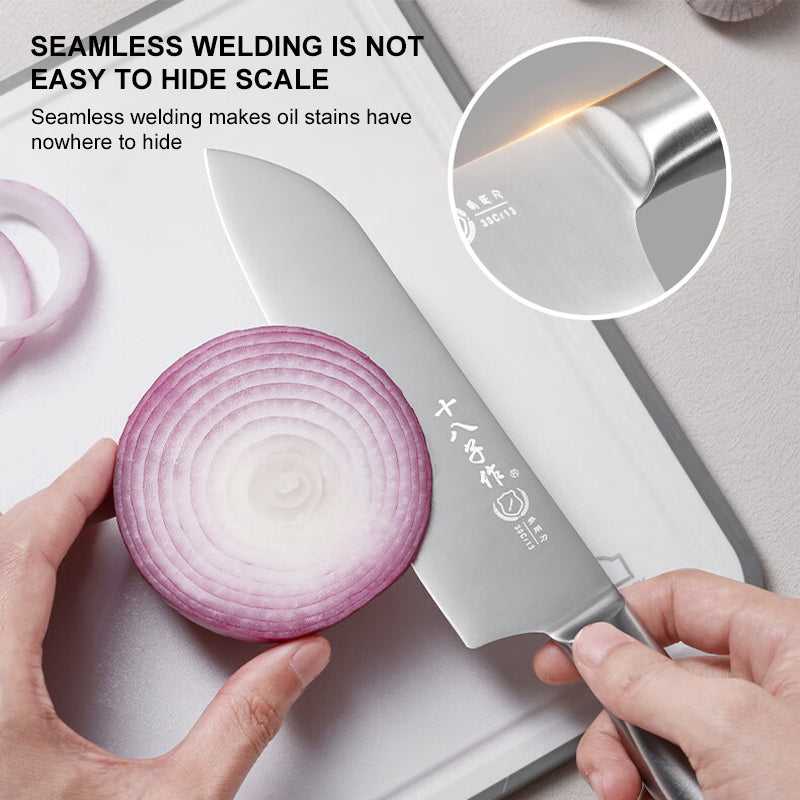 SHI BA ZI ZUO Couteau de cuisine polyvalent tranchant en acier inoxydable à manche unique pour usage domestique