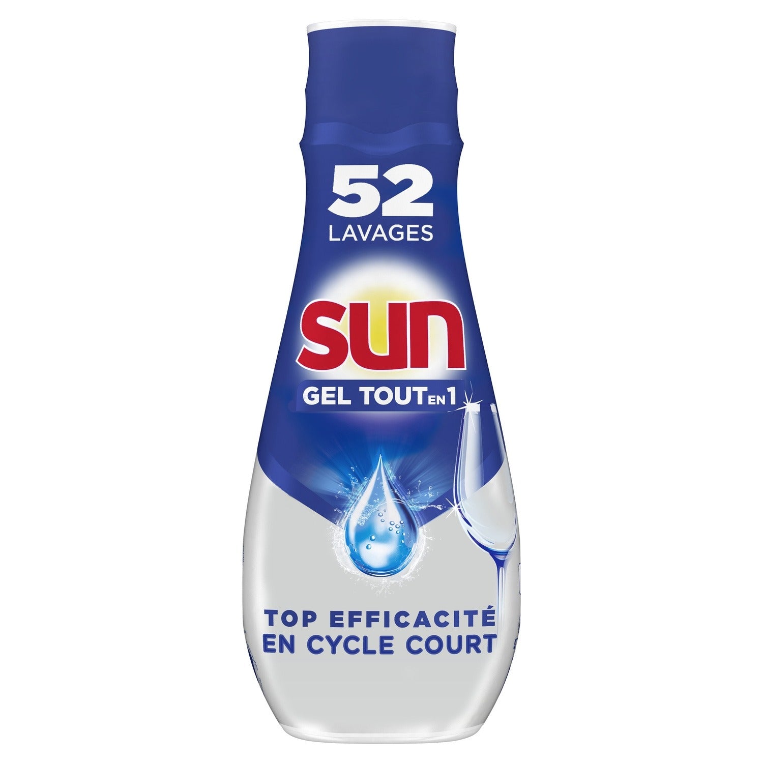 Sun Expert Plus Gel Lave-Vaisselle Tout-en-1, Anti-Calcaire et Dégraissant avec Fonctions d'Adjuvant de Rinçage et de Sel, 900 ml