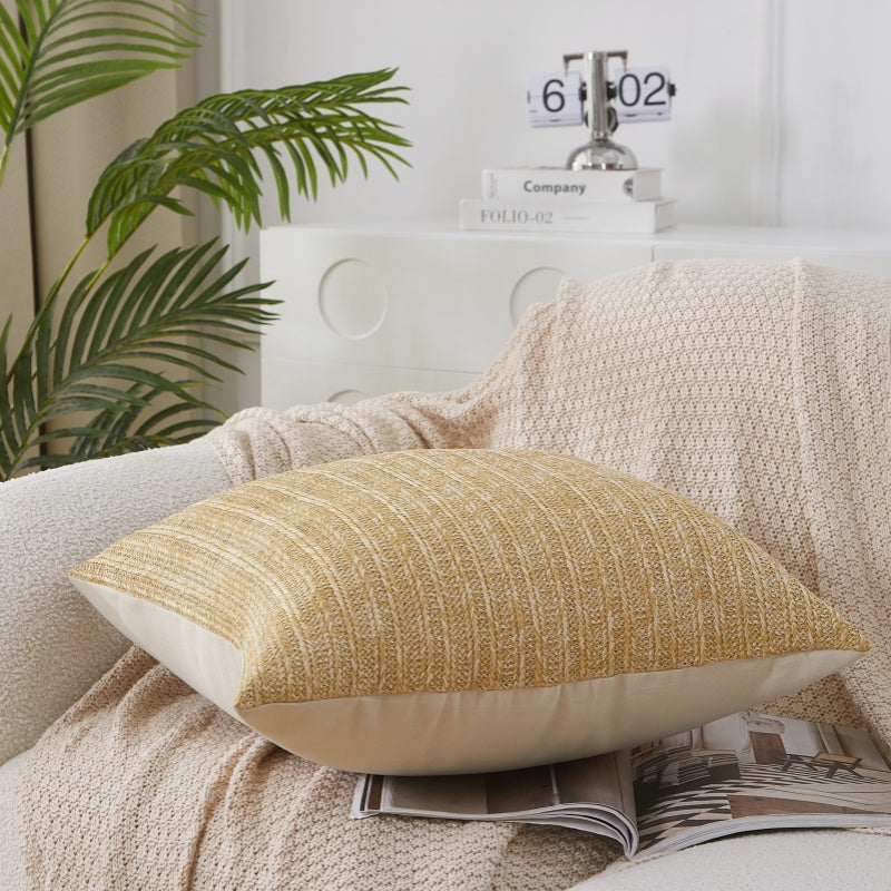 MEROPE, Housse de coussin en toile PE/Polyester, 50x50 cm, kaki, 1 pack