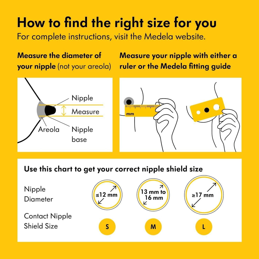 MEDELA Contact - Bouts de sein en silicone, taille M (20 mm), lot de 2