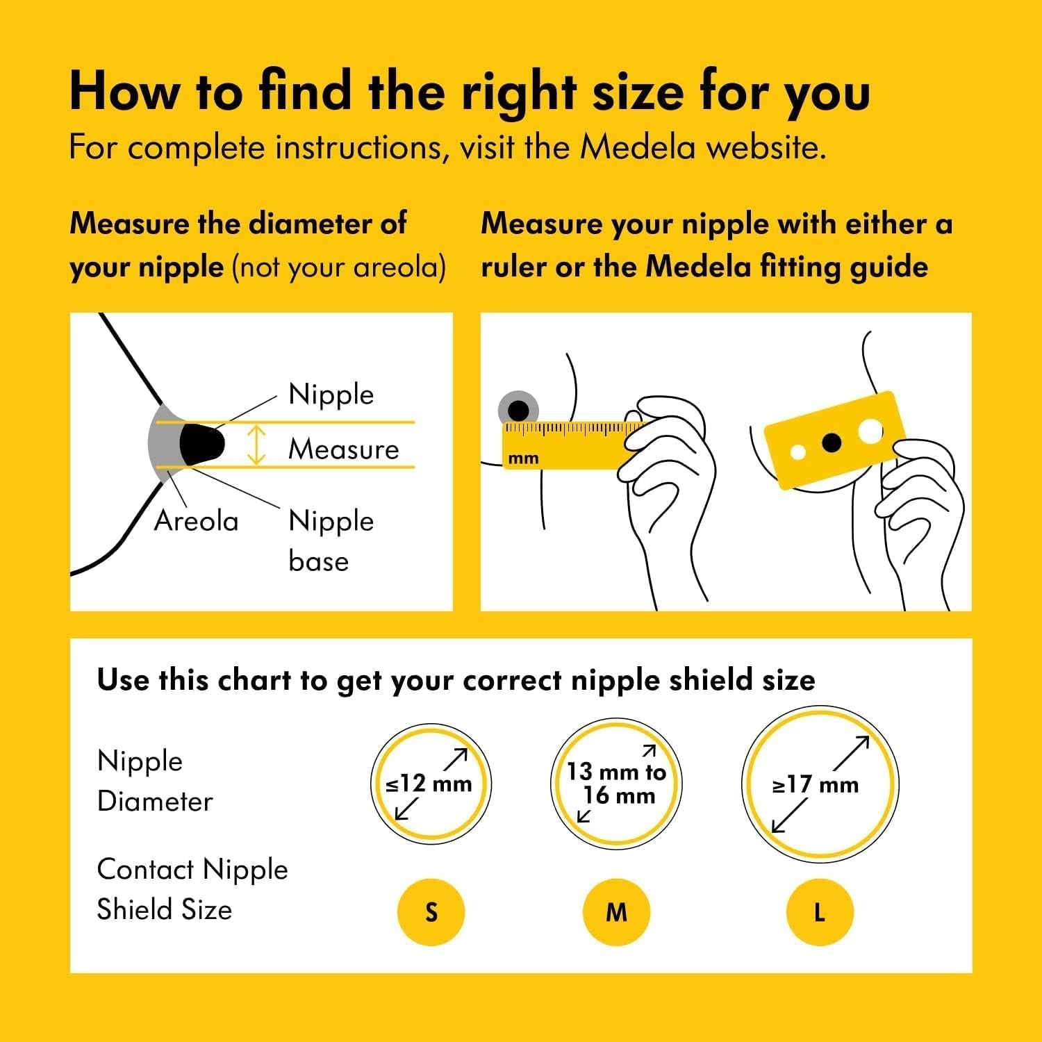 MEDELA Contact - Bouts de sein en silicone, taille M (20 mm), lot de 2
