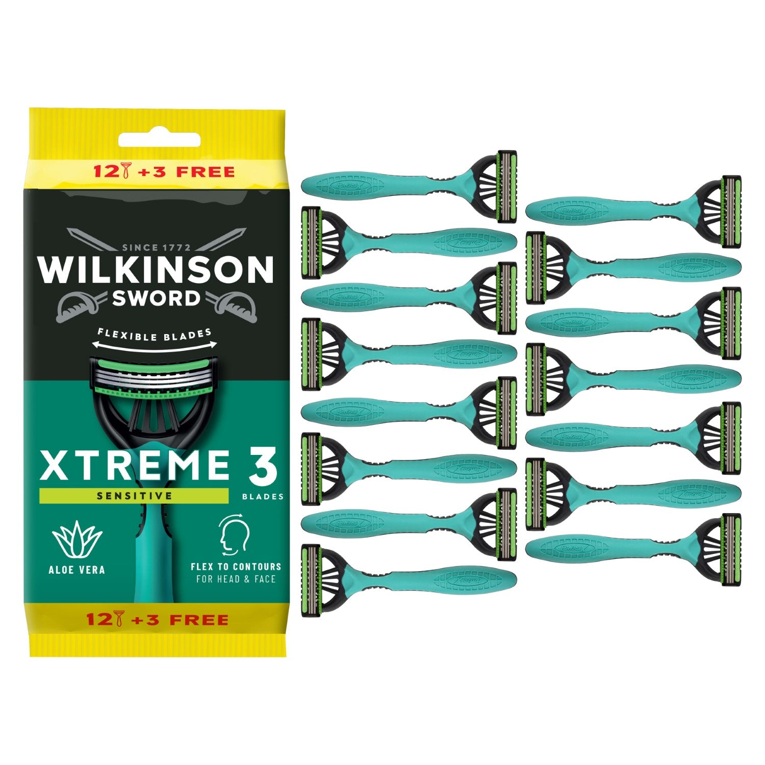 WILKINSON SWORD Xtreme 3 - Rasoirs Jetables Sensitive - x 12