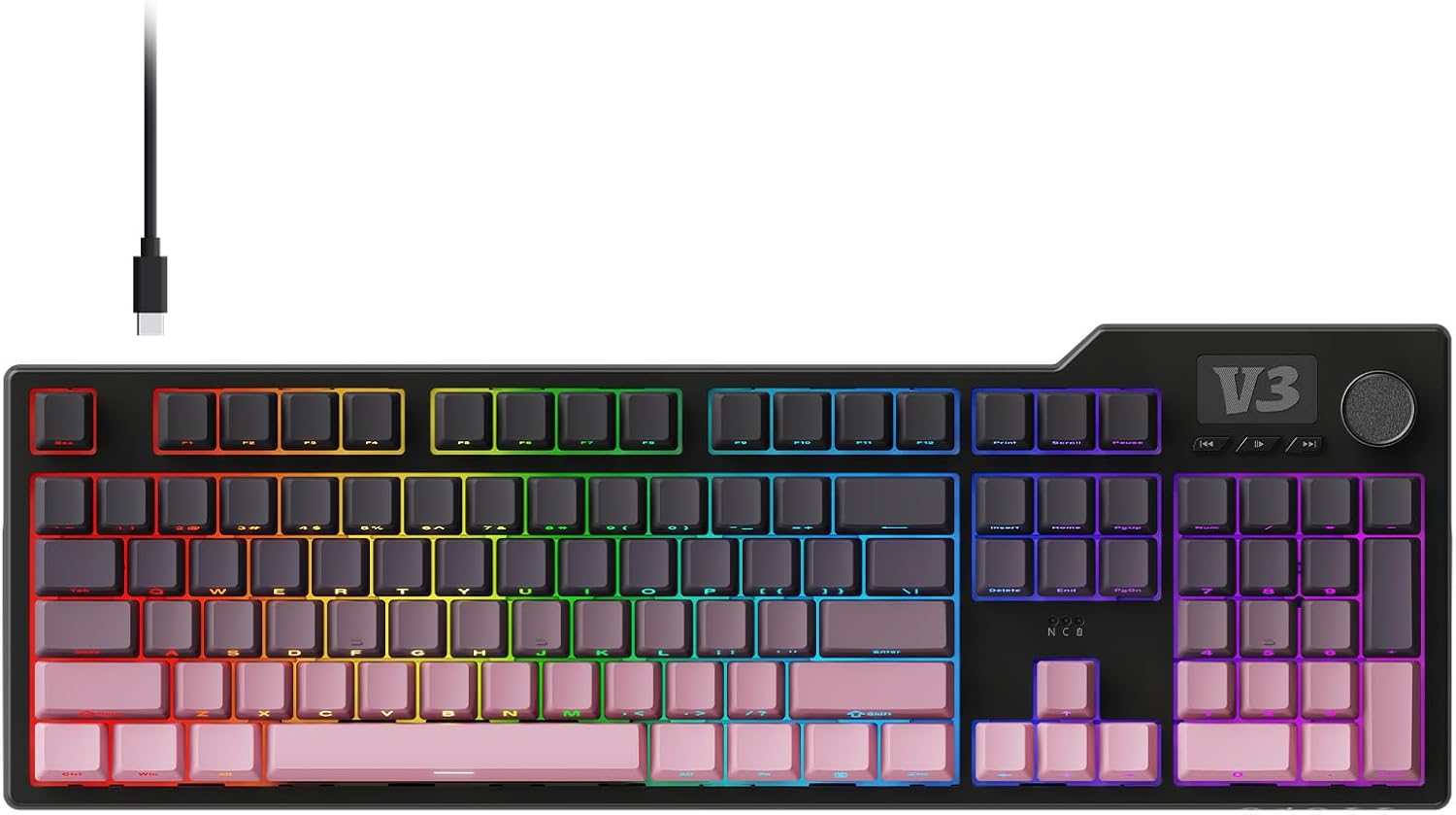 AJAZZ AK35I V3 Clavier mécanique de jeu pleine taille à montage par joint