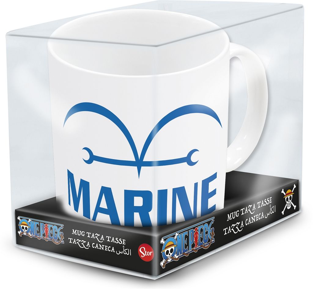 Stor One Piece Tasse en céramique blanche, motif Marine - 325 ml