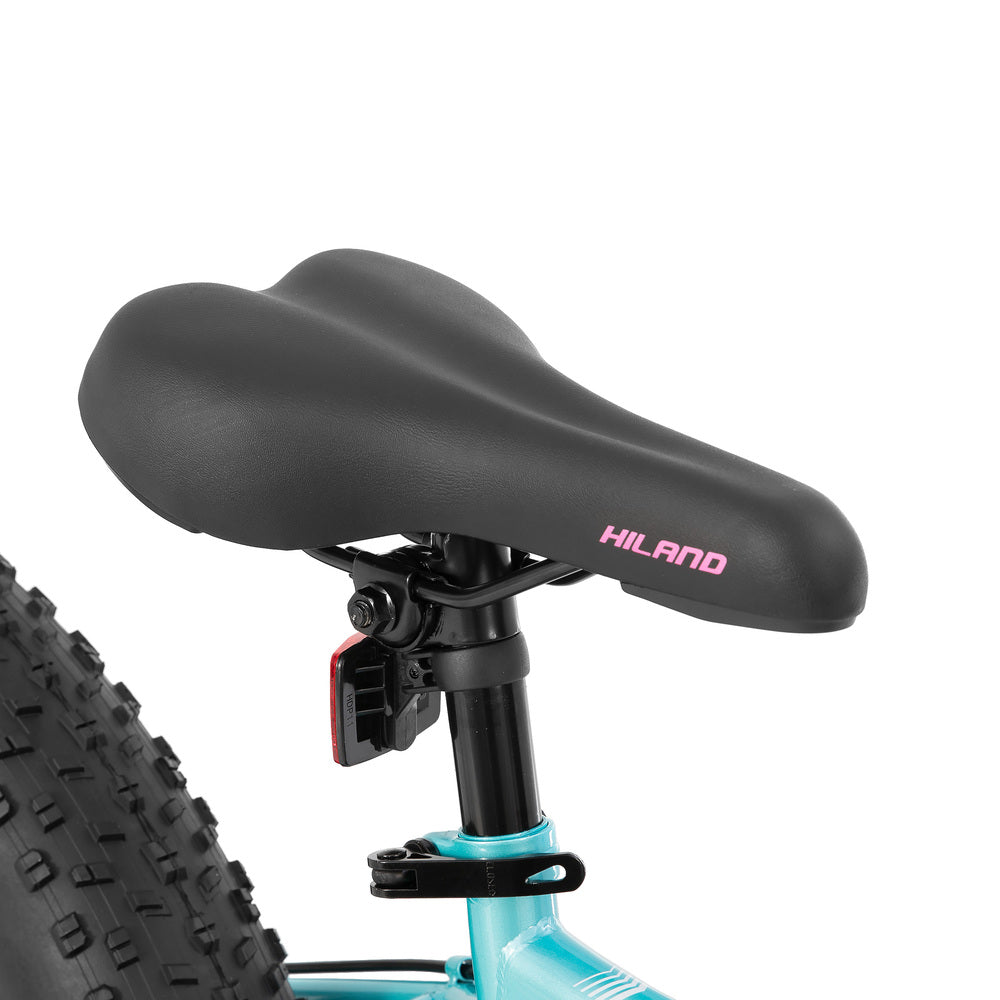 Hanland Roon VTT pour enfants avec 7 vitesses Shimano, double frein à disque et pneus larges 60 cm - Vert