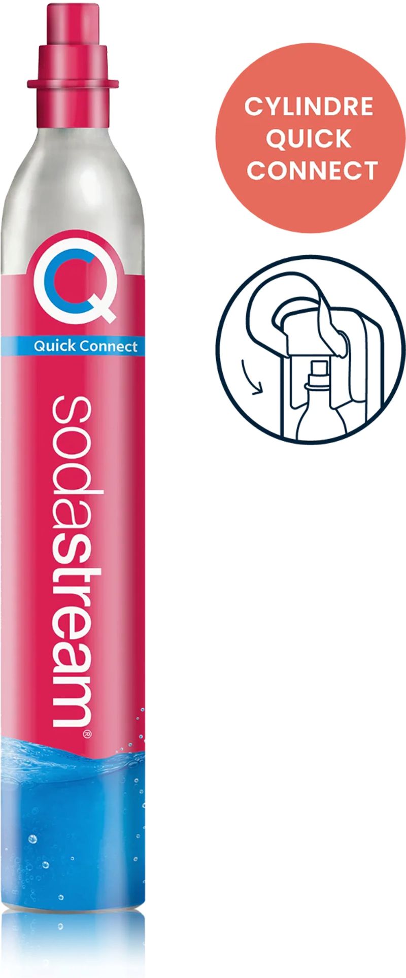 SodaStream Recharge Supplémentaire CO2 60L Quick Connect à Clipser | Triple Contrôle Qualité