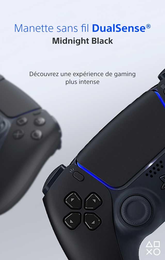 Sony Manette PS5 sans fil Dualsense - Midnight Black