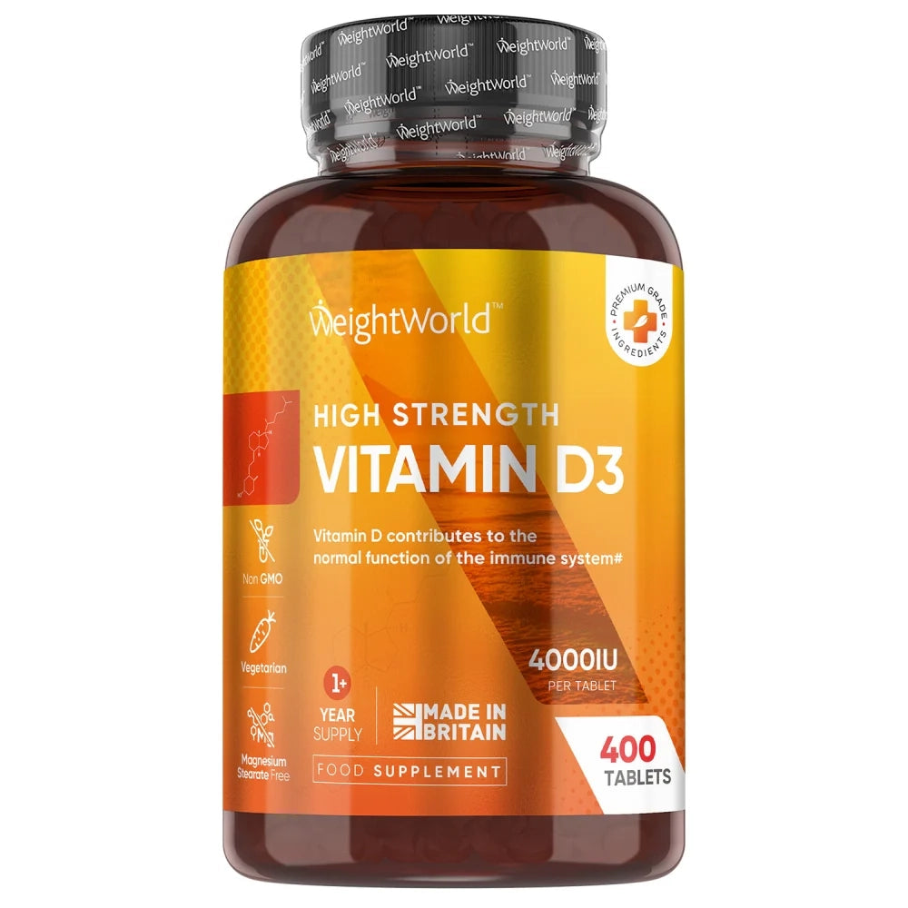 WeightWorld Vitamine D3 4000 UI 400 comprimés