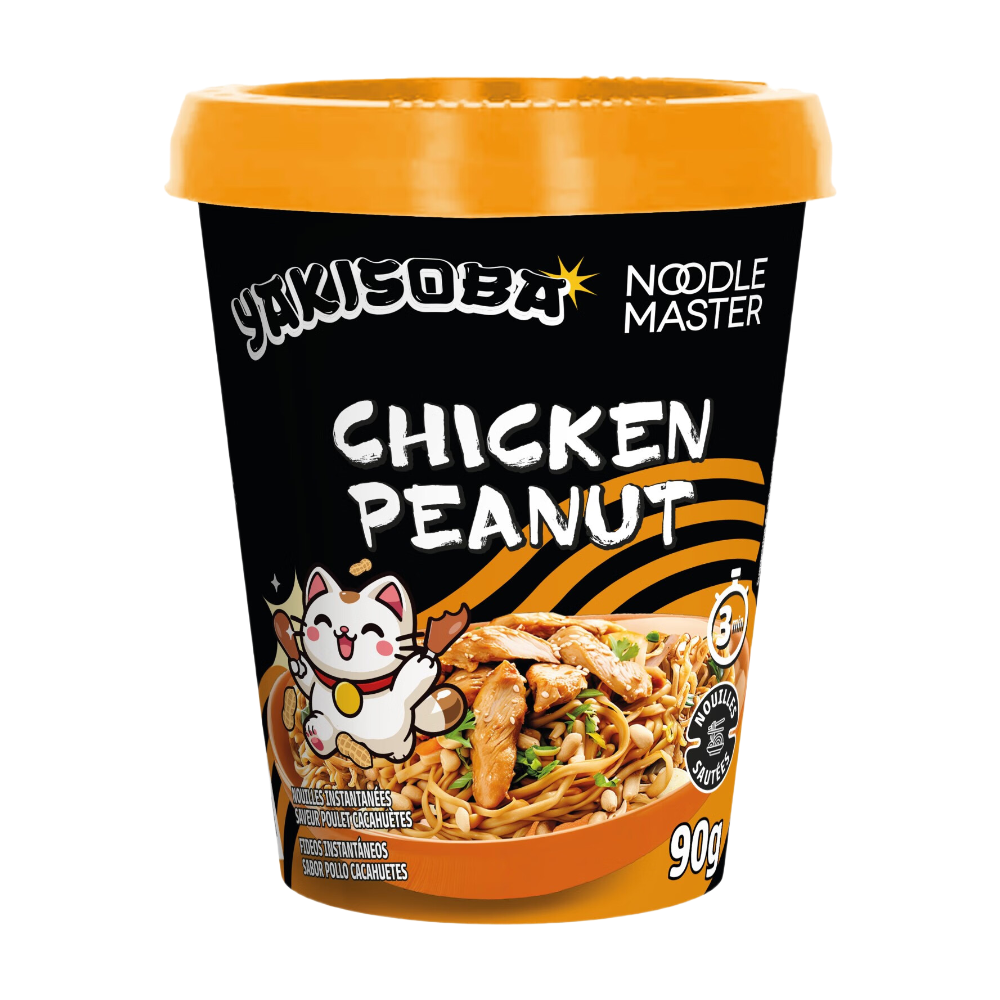 NOODLE MASTER Yakisoba saveur poulet cacahuetes en cup 90g