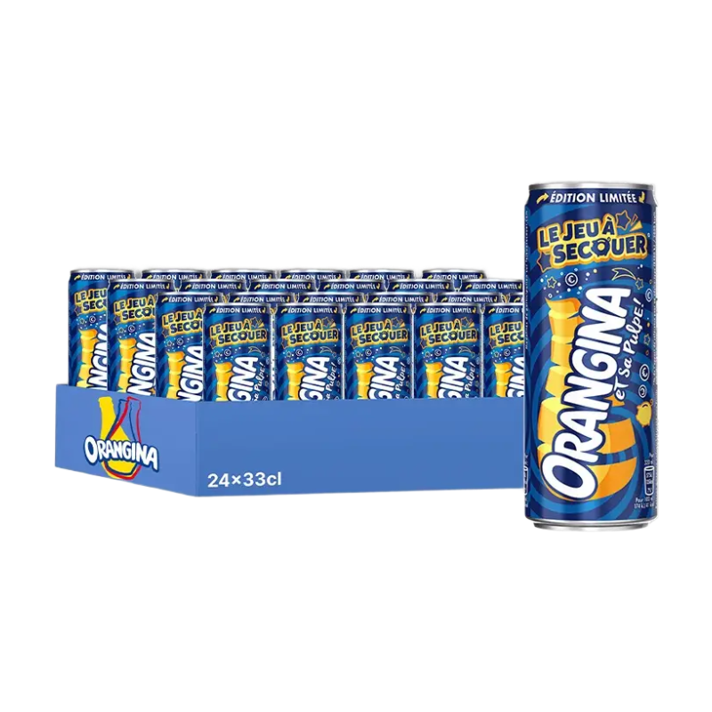 ORANGINA Lot de 24 canettes de soda - 24 x 33 cl