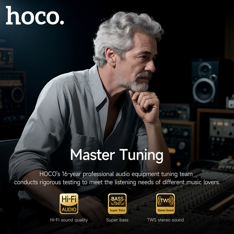 hoco. HT1 Pro Marquis Enceinte Bluetooth 16 W, deux haut-parleurs 52 mm, kit mains libres, Noir